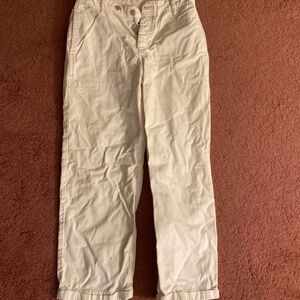 Free People White 100% Cotton Pants Size 24